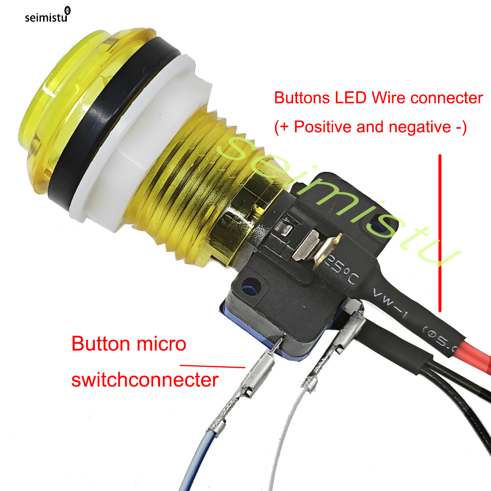 10 шт. светодиодная кнопка для – обзор и цена Arcade Button Pcb