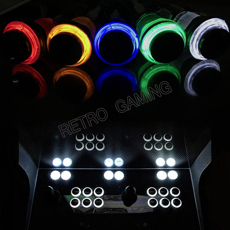 12 шт. 6 цветов 28mm монтажное – обзор и цена Arcade Button Pcb