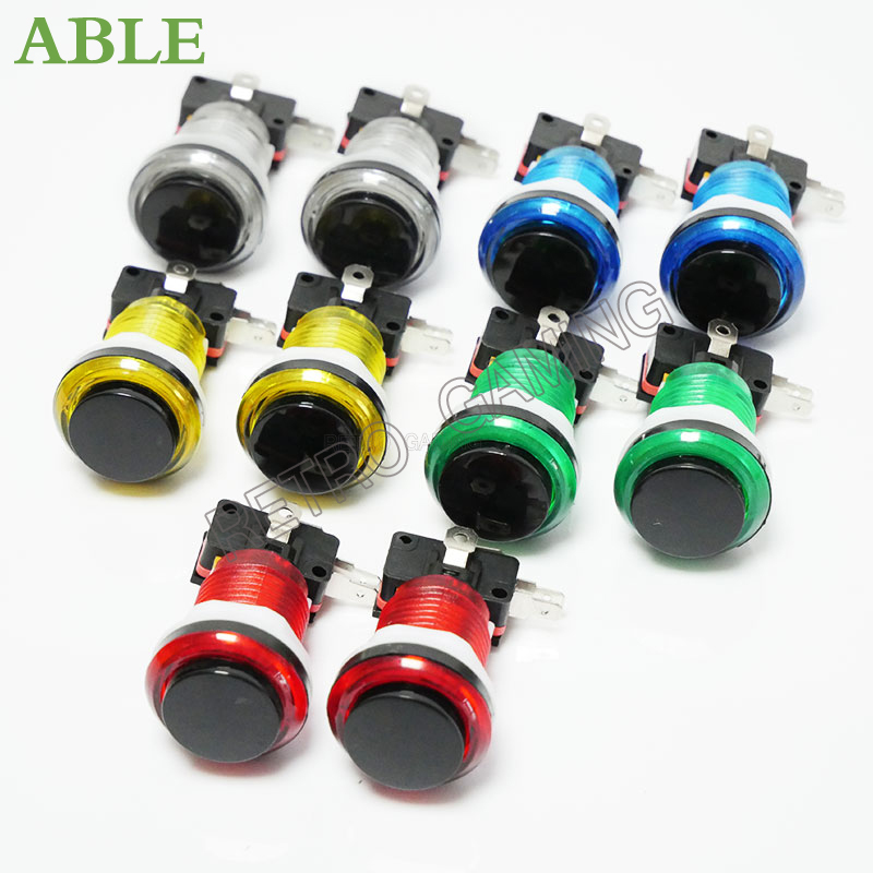 12 шт. 6 цветов 28mm монтажное – обзор и цена Arcade Button Pcb